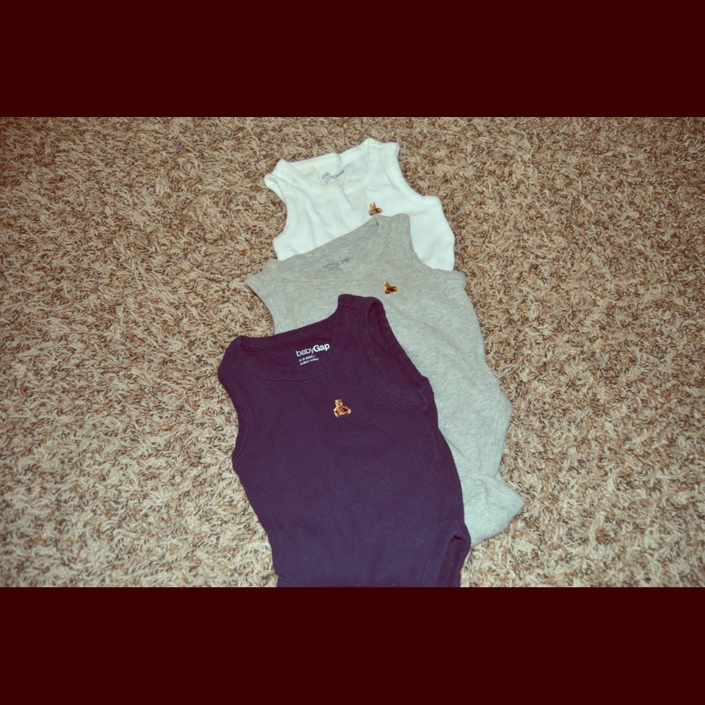 Baby Gap sleeveless bodysuits